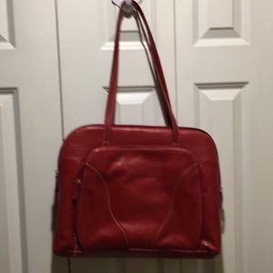 Red Genuine Leather multi purse